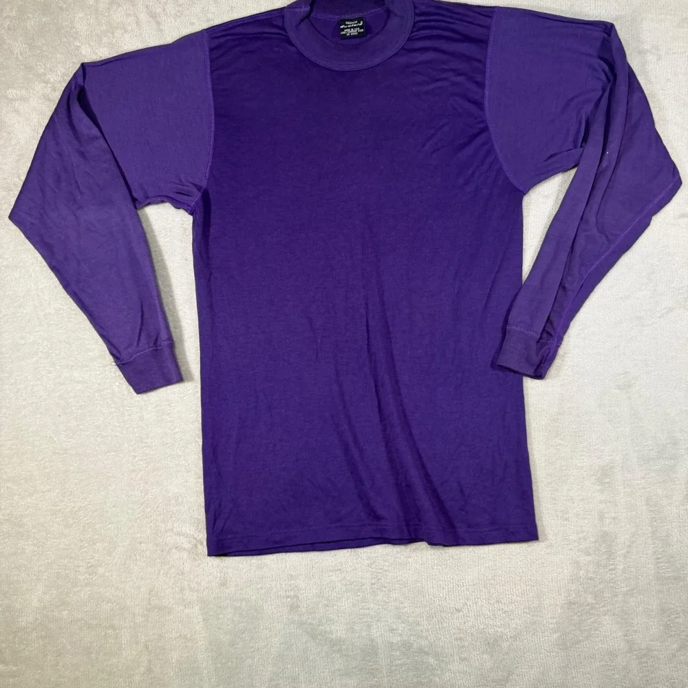 Vintage Duofold Thermal Shirt Mens Medium Purple Base Layer‎ Made USA